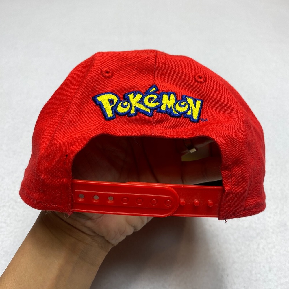 Nintendo Pokemon Hat Cap Snap Back Youth Red Pokeball - Picture 4 of 7
